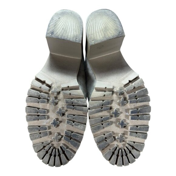 Soda Glove Beige Suede Chelsea Boots Lug Sole Block Heel Booties Women’s Size 9 - Picture 7 of 8